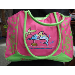 Strandtasche pink Fisch