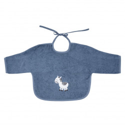Ärmellätzchen stahlblau Zebra