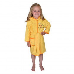 Kinderbademantel gelb Giraffe