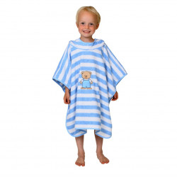 Badeponcho ringel hellblau...