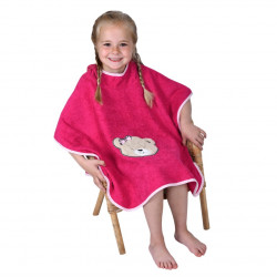 Badeponcho beere Teddykopf