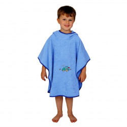 Badeponcho hellblau Traktor