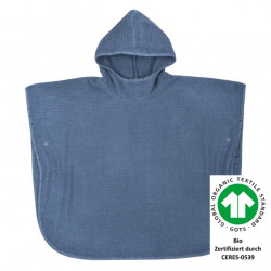 Badeponcho dunkelblau Bio