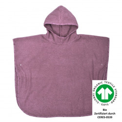 Badeponcho mauve Bio